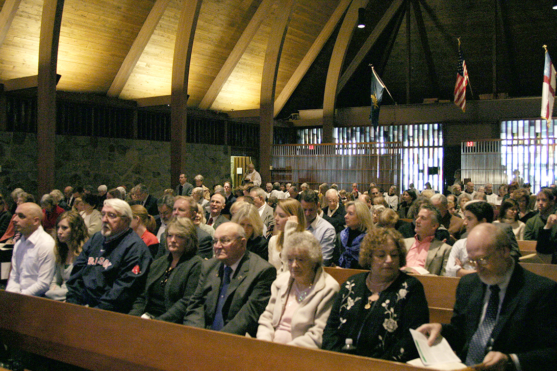 Trinity congregation in worship